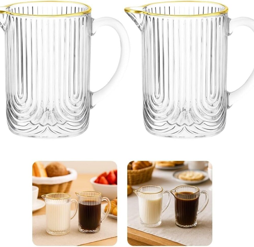 Conjunto de Leiteiras de Vidro: Observações sobre durabilidade e funcionalidade após uso constante.